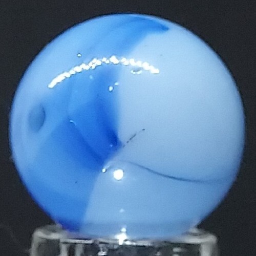 Vintage Peltier Glass Co. “Rainbo” Marble 5/8 Inch Size Near-Mint Condition