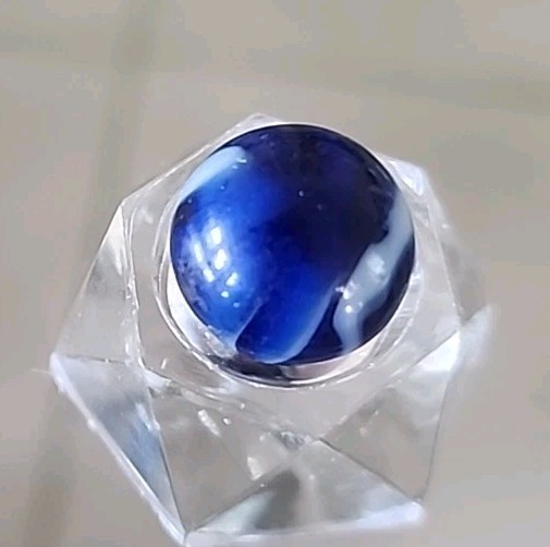 CHRISTENSEN AGATE DEEP COBALT BLUE FANCY PATTERN- Pretty Color 🔵