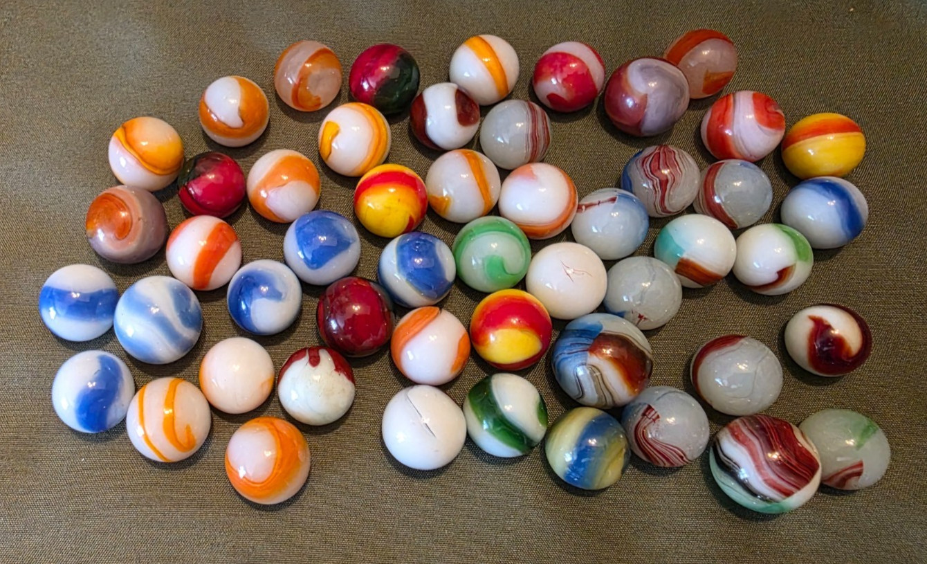 Vintage Lot Akro Corkscrew Marbles M/NM Corks Ox Patch and More Lot 1 +Free Ship