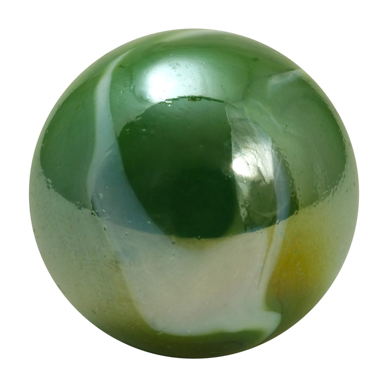 3 Lot Fungus / Moss Marble Collection by Vintage Marbles 16mm 5/8″ Green Swirls