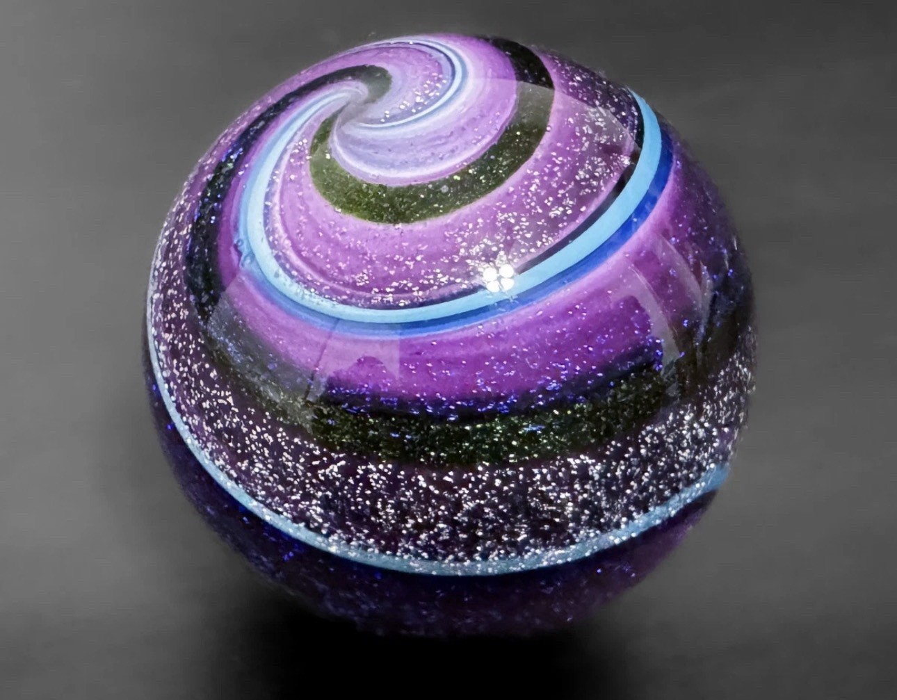 Eddie Seese 1.38″ 2003 Handblown Contemporary Art Glass Marble