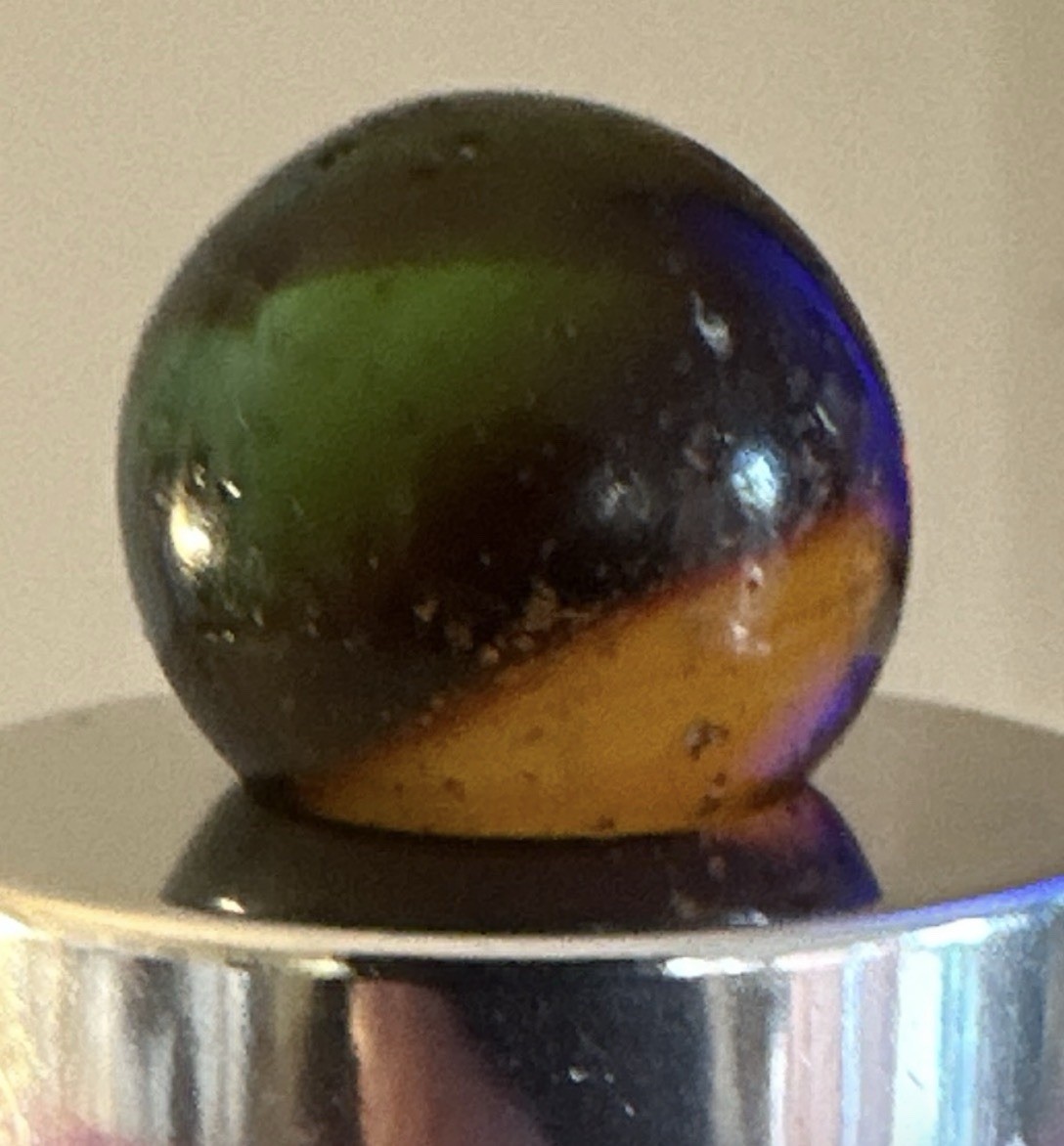 Rare 20mm Peltier NLR Golden Rebel Shooter – Heavy Adventurine – Cadmium Glow