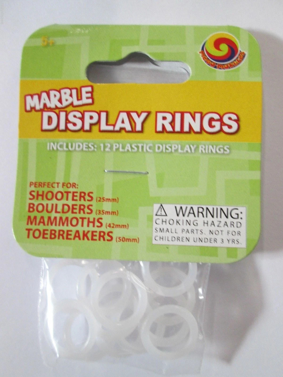 MARBLE DISPLAY RINGS HOLDERS BY MEGA MARBLES 12 PACK WILL HOLD FROM 3/4″ TO 2″