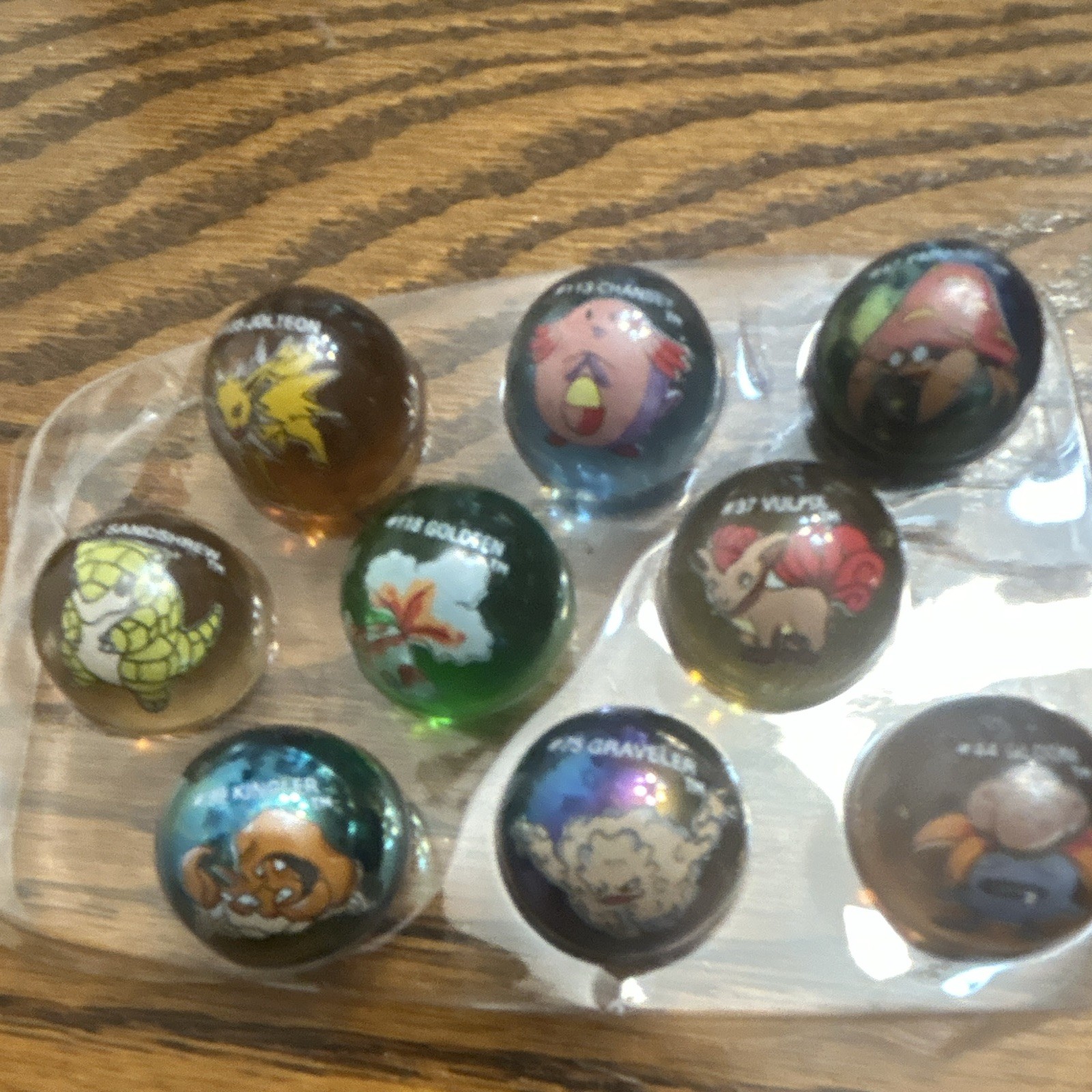 Pokémon Vileplume #45 Glass Machine Made Marbles Set Drawstring Pouch 1999
