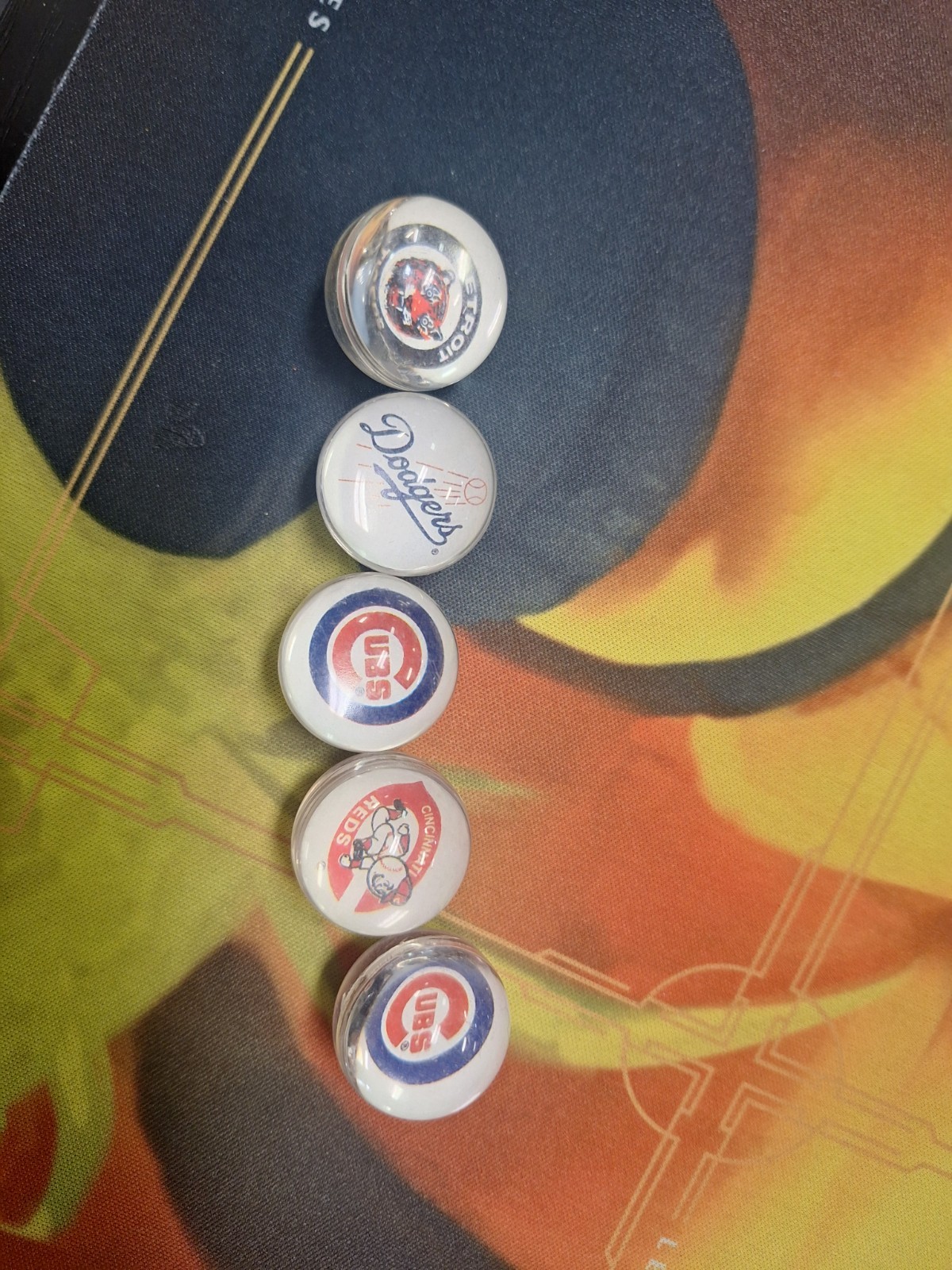 Major League Baseball Acrylic Marbles Lot Of 16 Various Teams