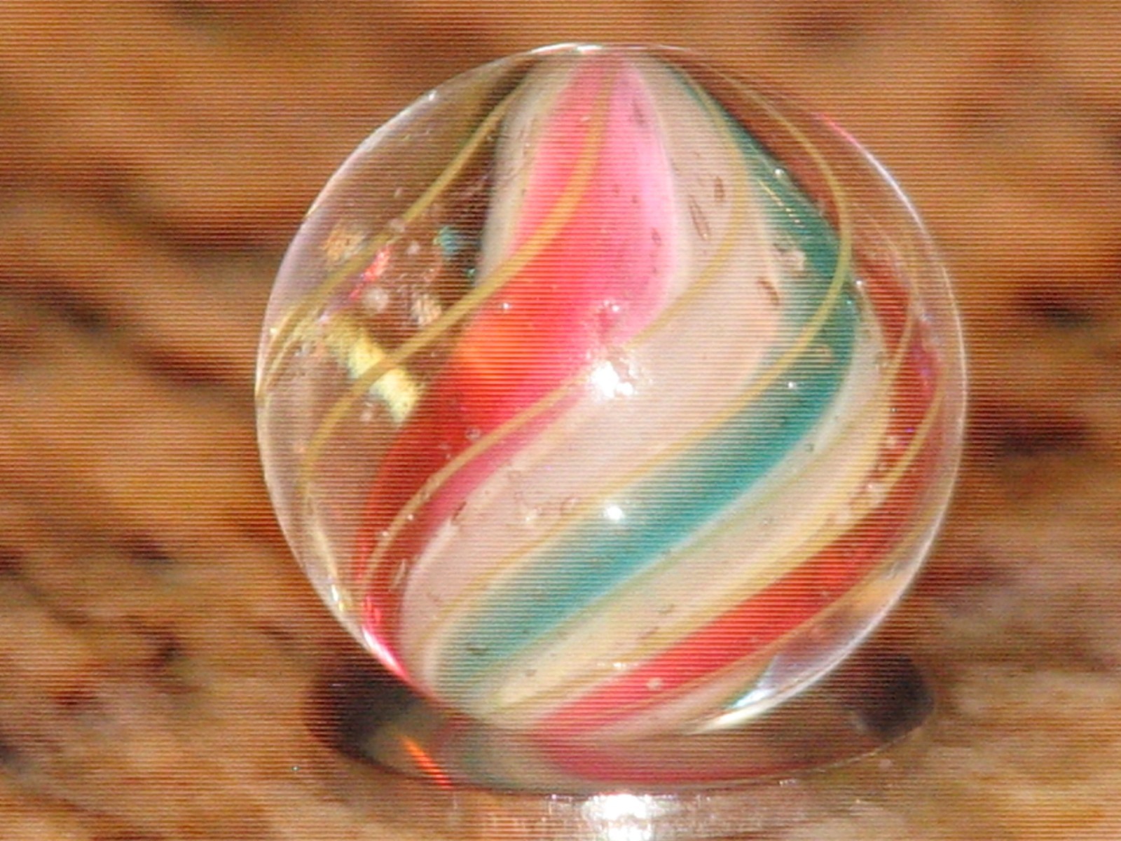 .690 inch dia. Antique German swirl marble