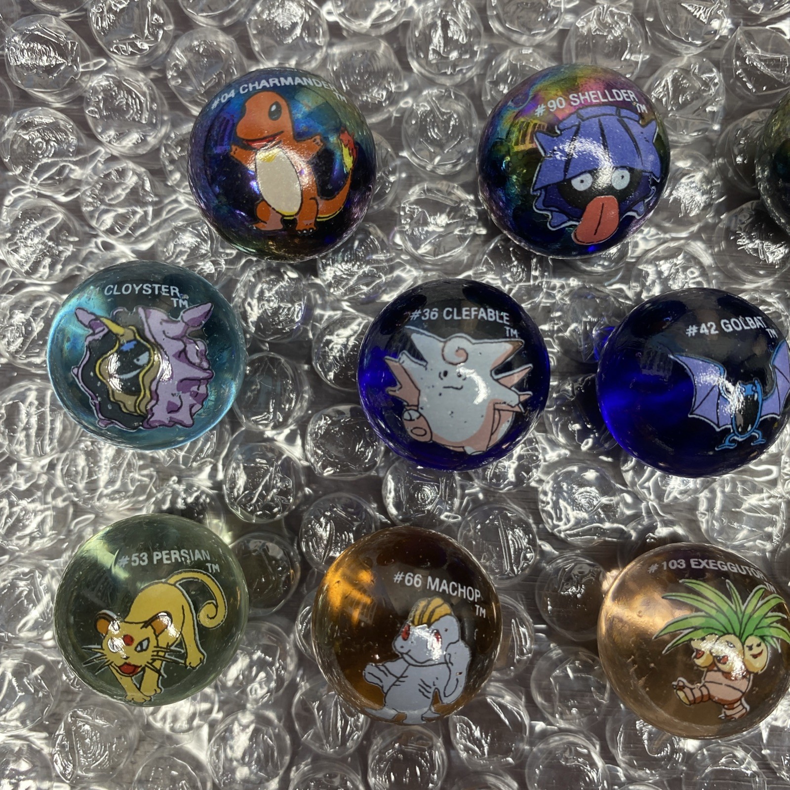 Pokemon Vintage Marbles Lot Of 14 Good Condition Nidoking Charmander