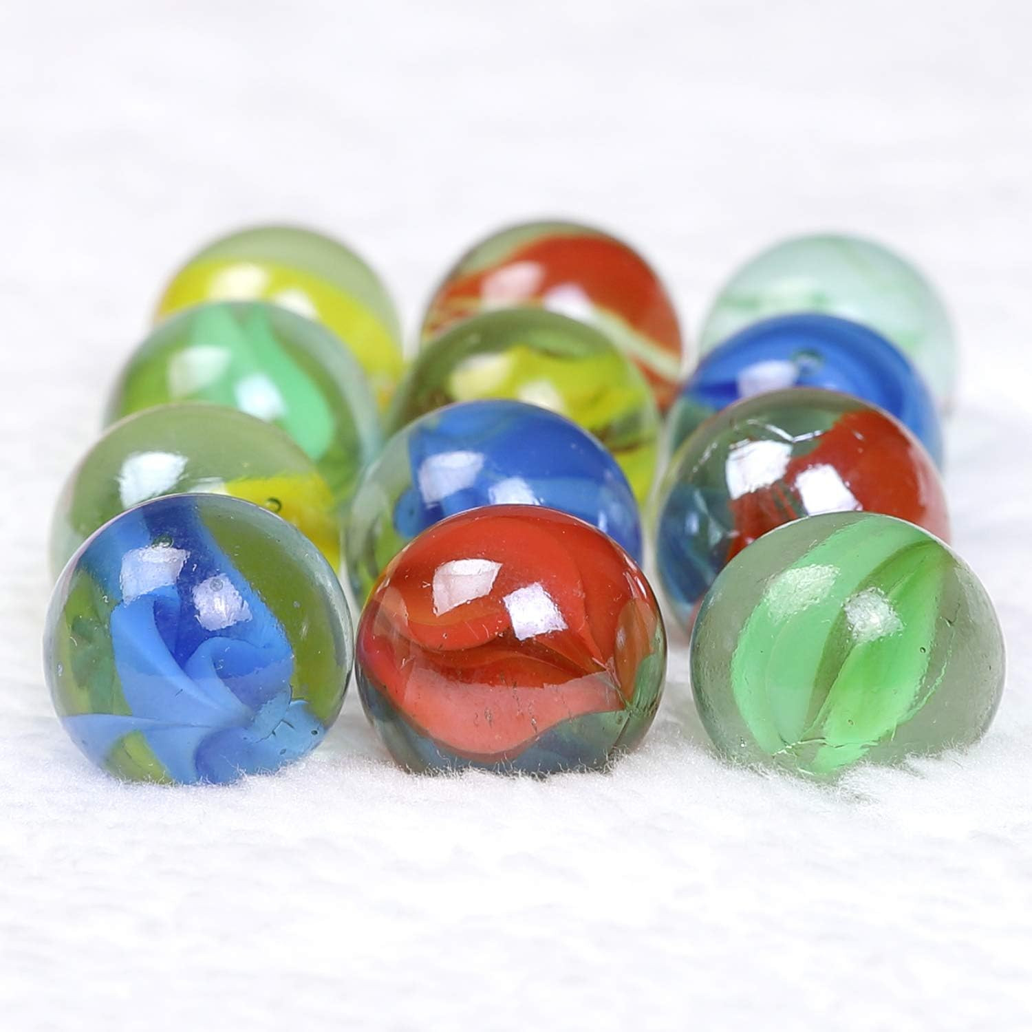 Marbles Cats Eyes Glass Marble / Sling Shot Ammo 500 pcs. Size is Approximately