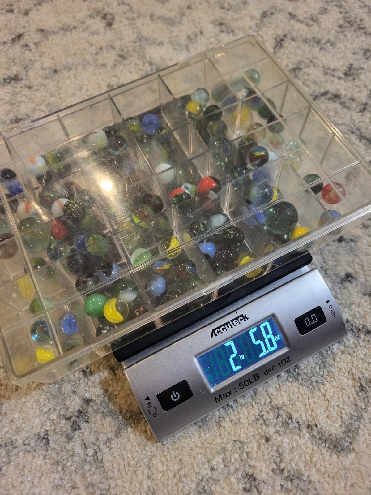 LOT of 125 Vintage Marbles COLLECTION with Organizer Slots