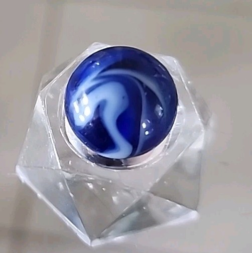 CHRISTENSEN AGATE DEEP COBALT BLUE FANCY PATTERN- Pretty Color 🔵