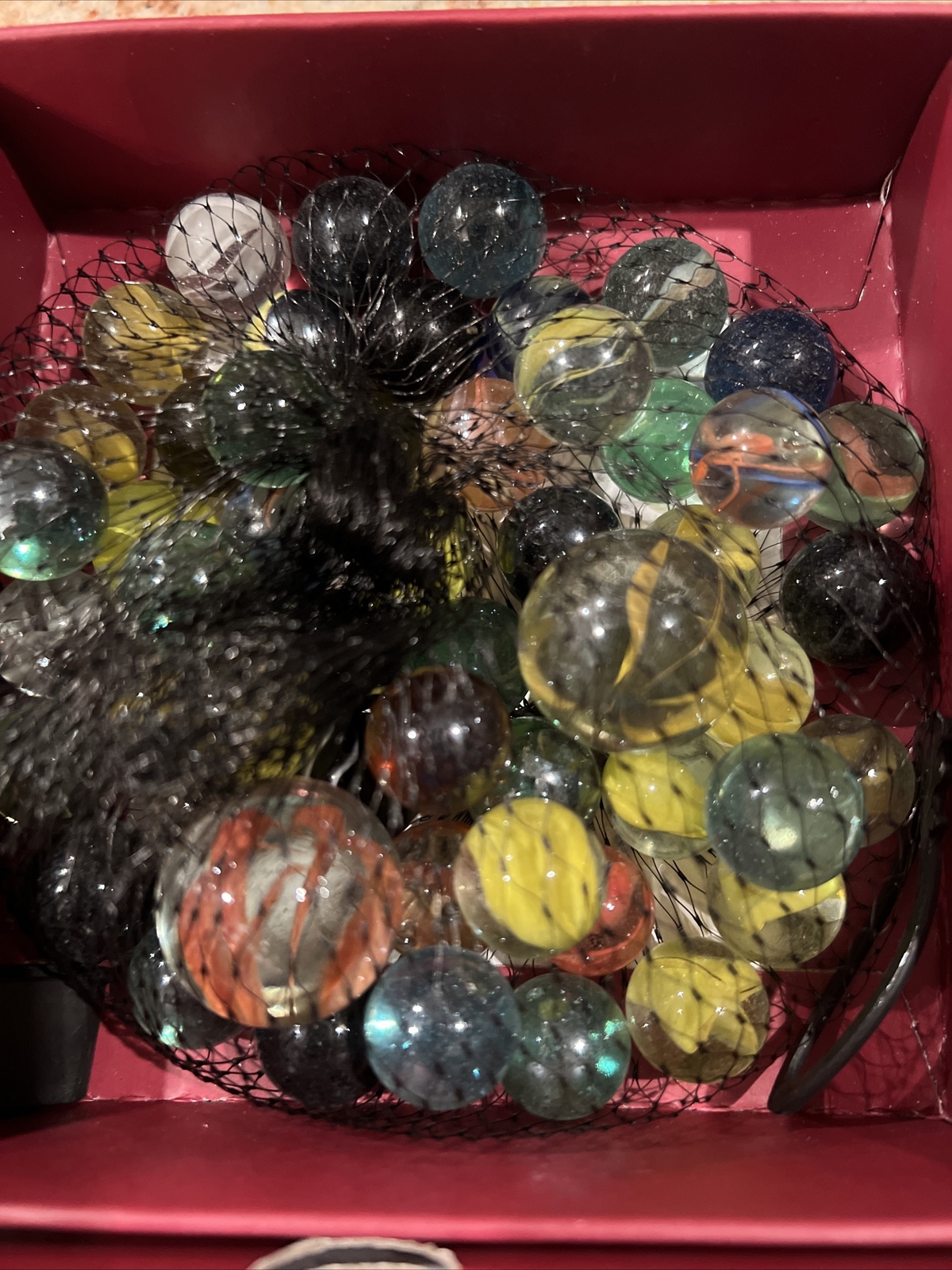 Marbles Retro Game of Approximately 50 Marbles