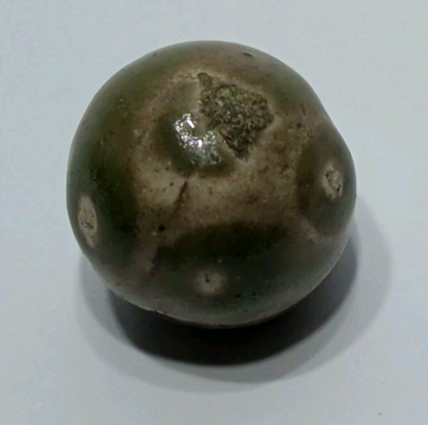 ✨VINTAGE✨ Antique Bennington Clay German Marble Glazed Polished Large ⅝”