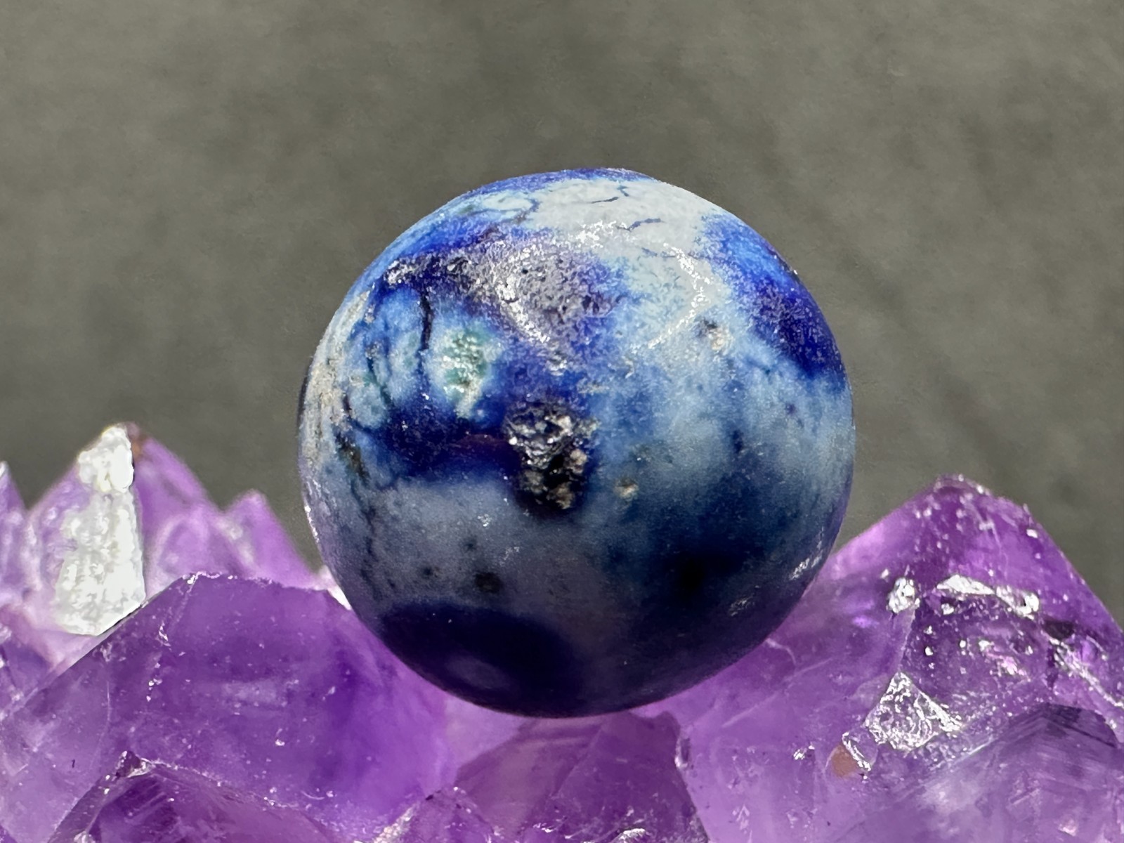 Classic Antique Vintage Handmade Clay Bennington Marble – Bold Blue – .65″ Nice!