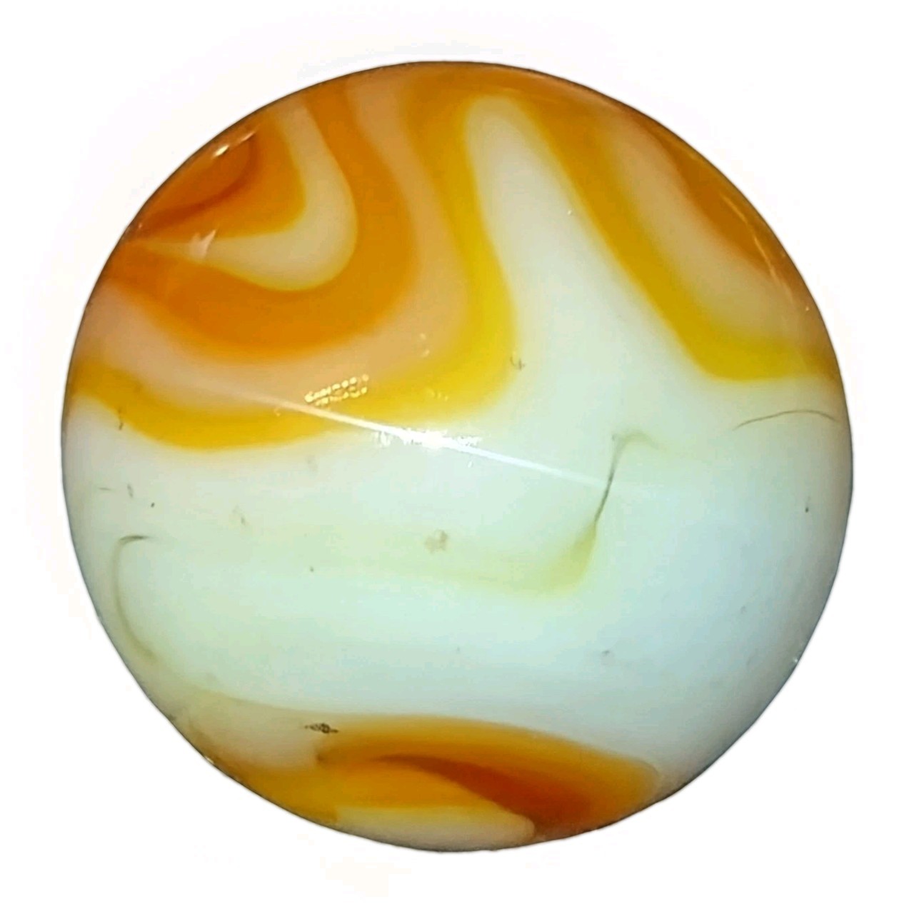Vintage Alley Agate Flame Swirl Shooter Opaque Multi Color Glass Toy Marble .92″