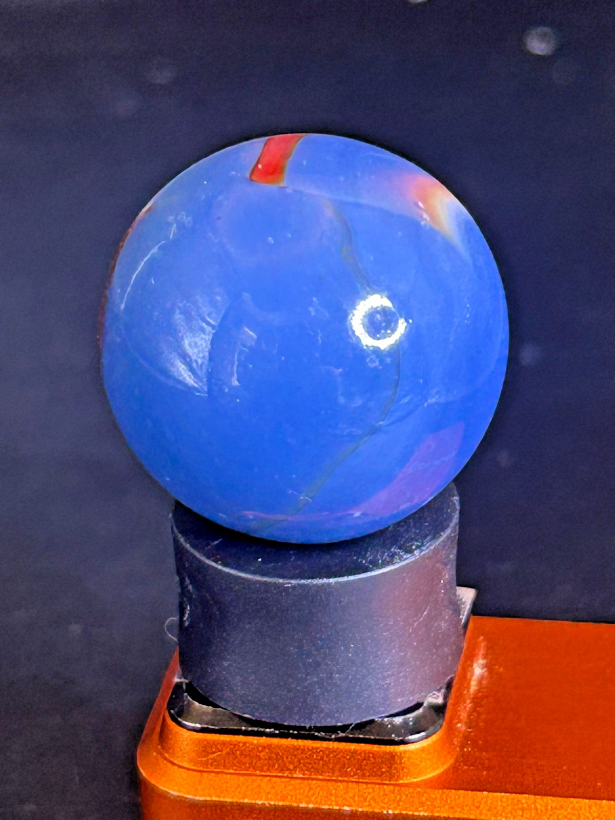 Peltier National Line Rainbo (NLR) Liberty Red & Blue Marble .94″ Mint- SH1