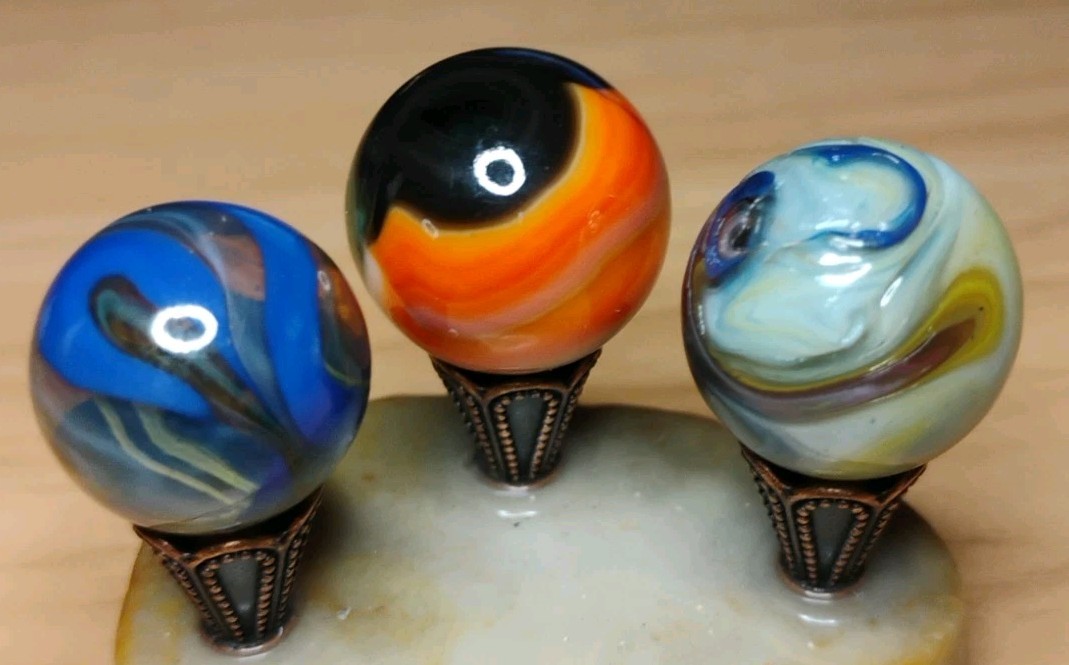 .73″-.67″ JABO/D.A.S. MARBLES LOT 🔥 AV. -SWIRL TOYS MINT-/NM