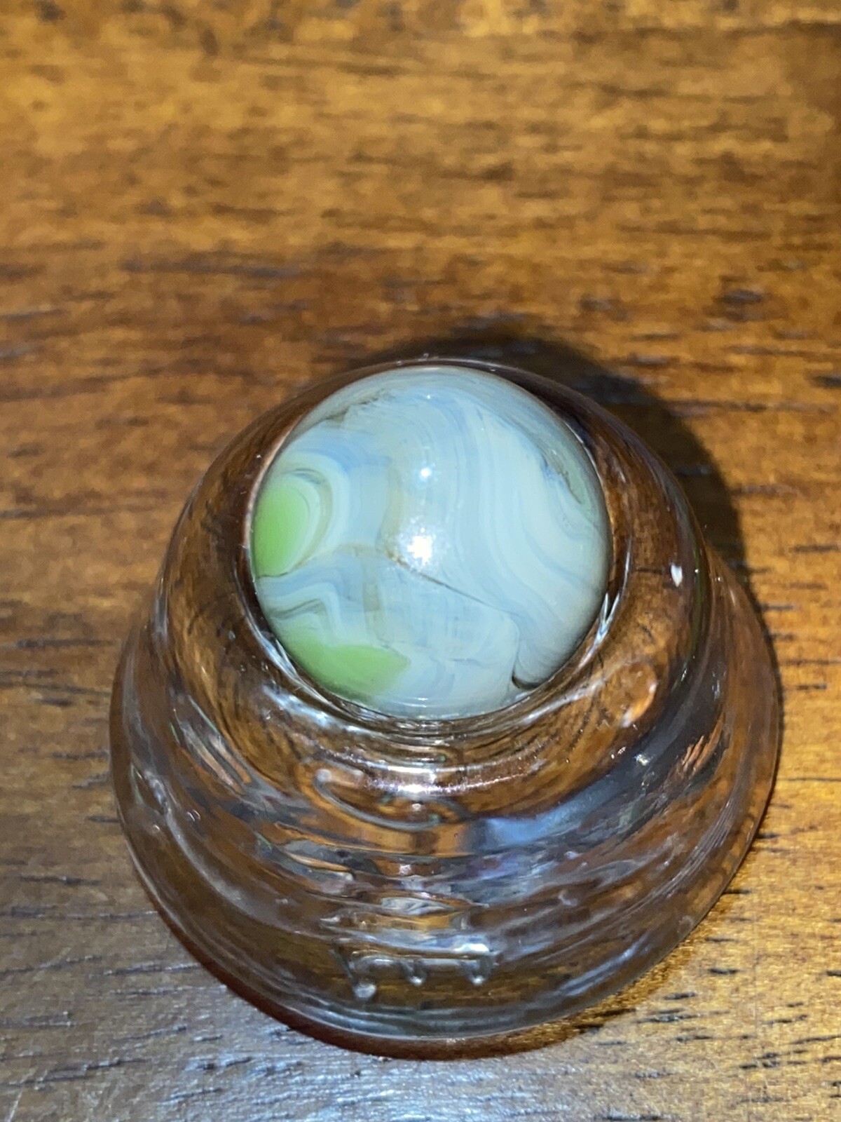 Vintage Cairo or Alley Agate Swirl Marble, 0.63”