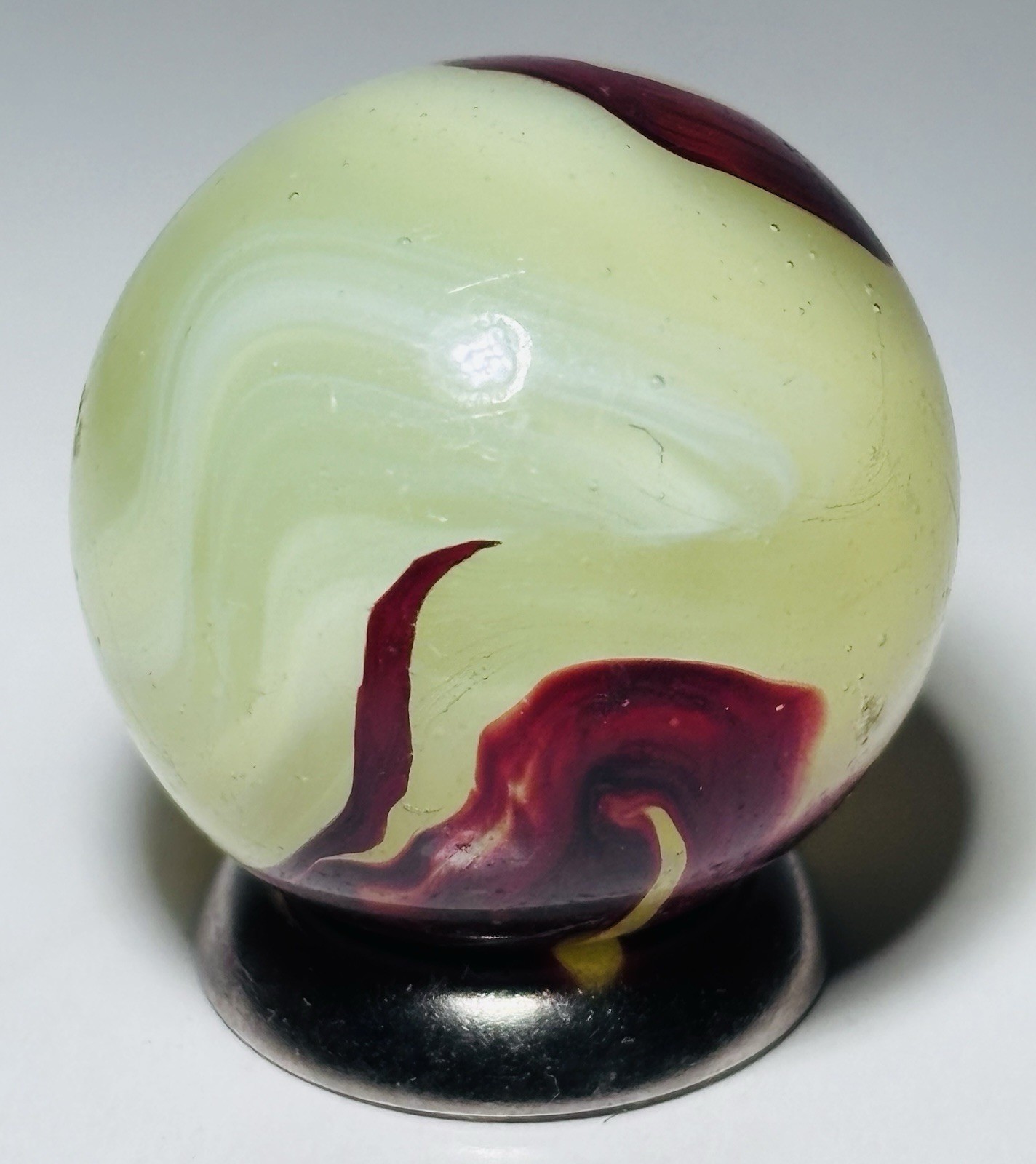 Big Boy Vintage Lemonade OXblood Swirl Marble .77” Near Mint- Condition