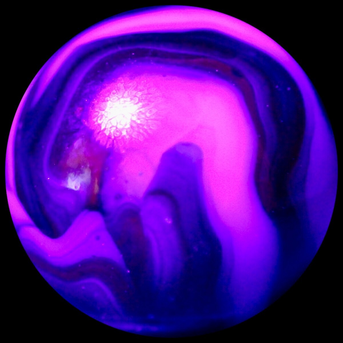 JABO Kokomo Glass Marble Collector Series: Rare KOG Red Flames