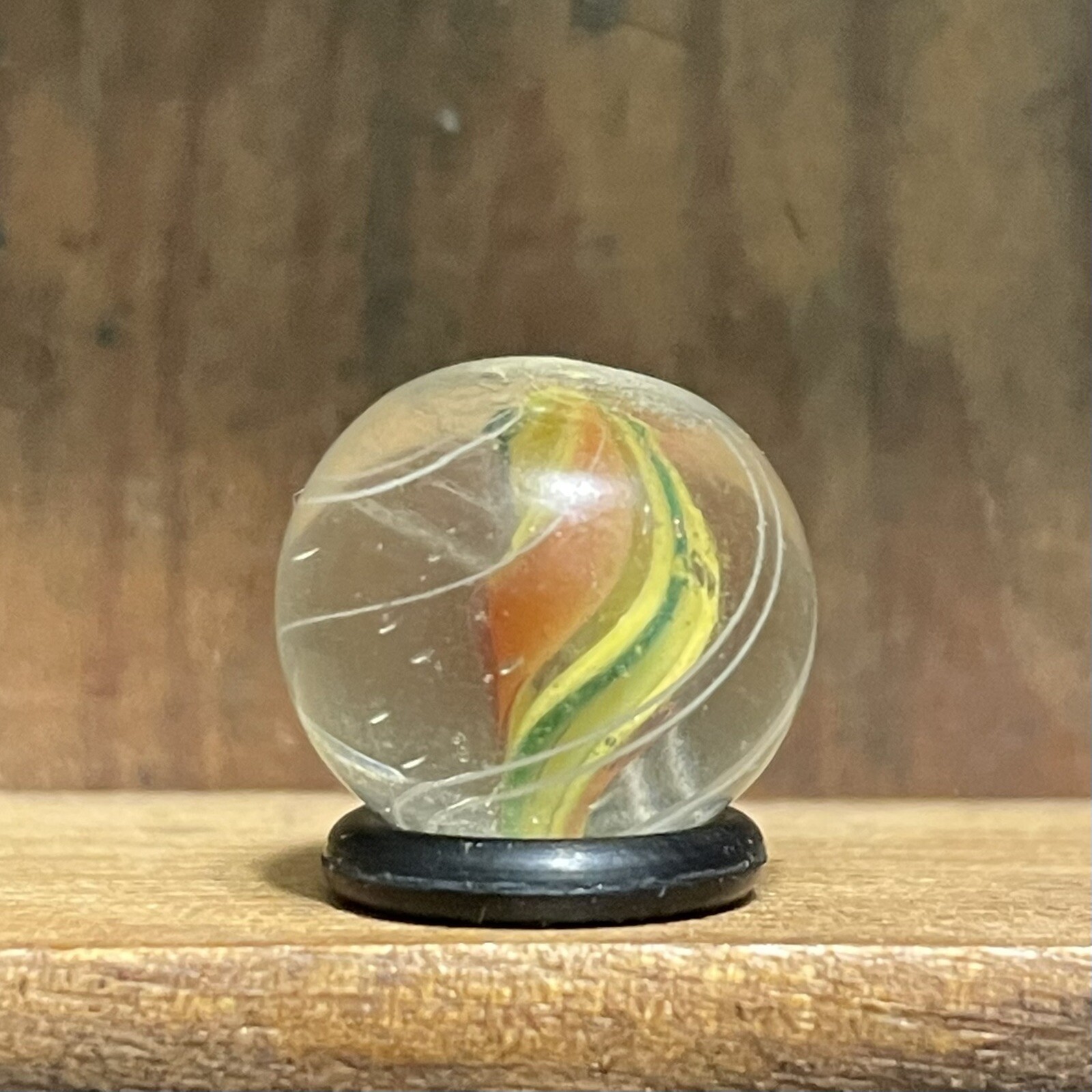 Antique Handmade Divided Core Swirl Marble 17/32” Mint | (7)