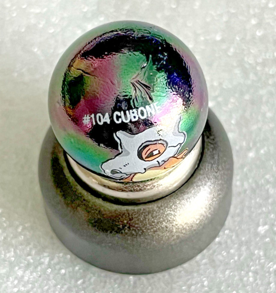 Pokémon Cubone #104 Marble – Rare Iridescent Glass – Vintage 1990s Original