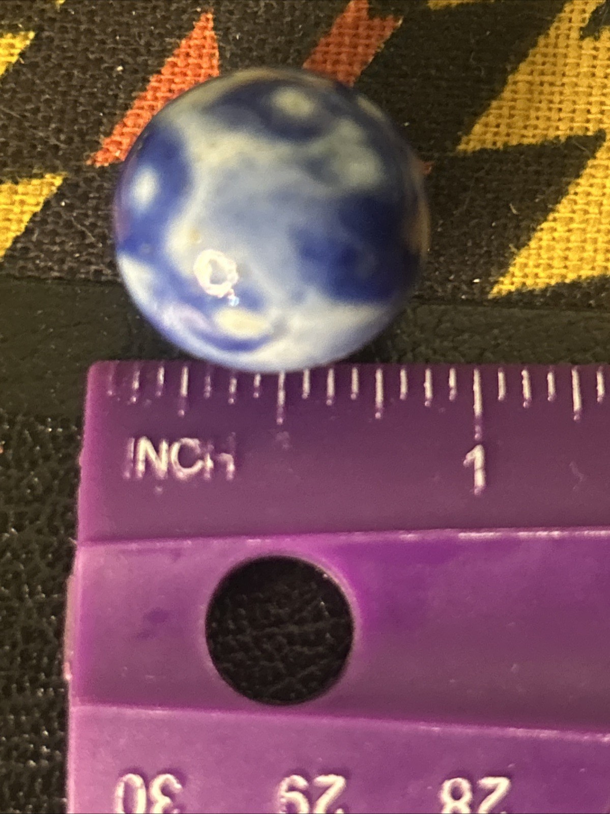 Antique Bennington Blue Glaze Marbles Handmade Mint Germany 1860-1920 Lot Of 9