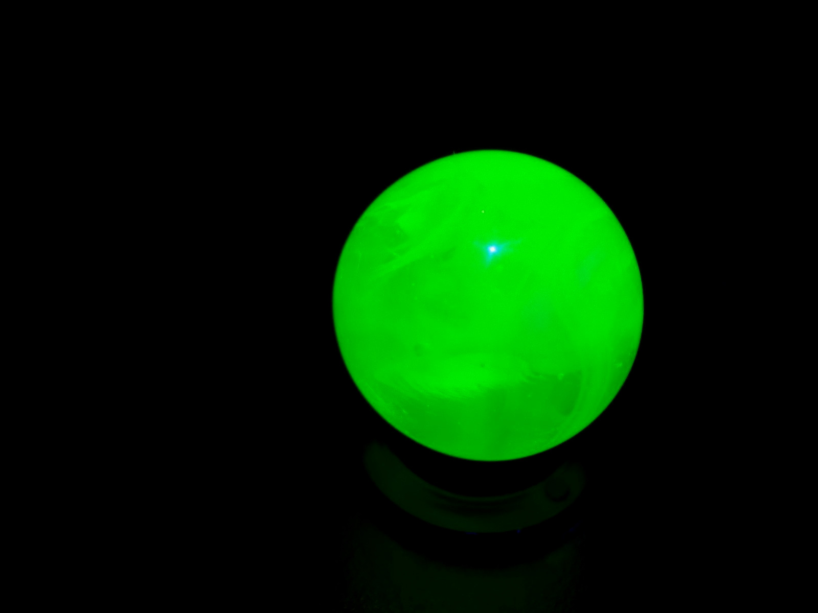 CHRISTENSEN AGATE 3/4″ SHOOTER VASELINE SLAG R&T pattern PRISTINE WET MINT