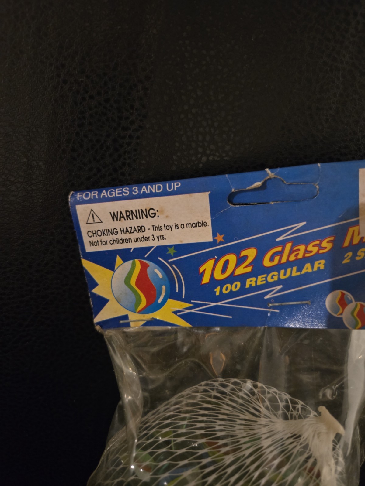 Vintage 102 Glass Marbles Bag (100 Regular, 2 Shooters) – New Old Stock
