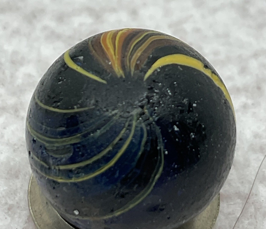 A Vintage German Handmade “Indian” Marble. Measures .57” In Good Condition