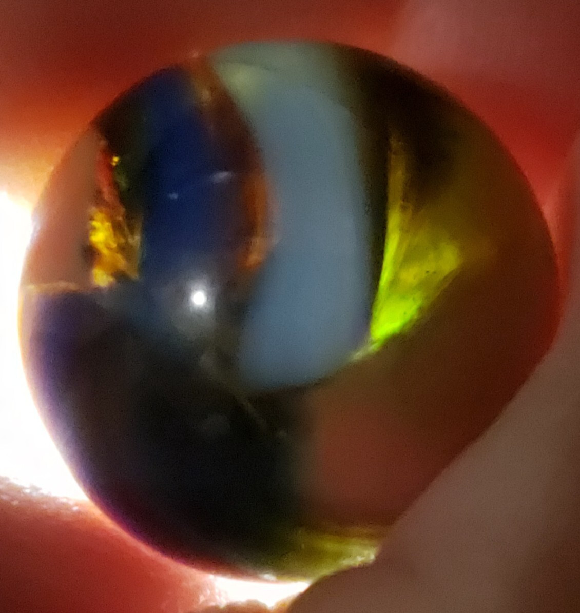 NLR Peltier Rainbo MCR Bifurcated Base Marble Near Mint Wet 5/8 Miller Swirl HTF