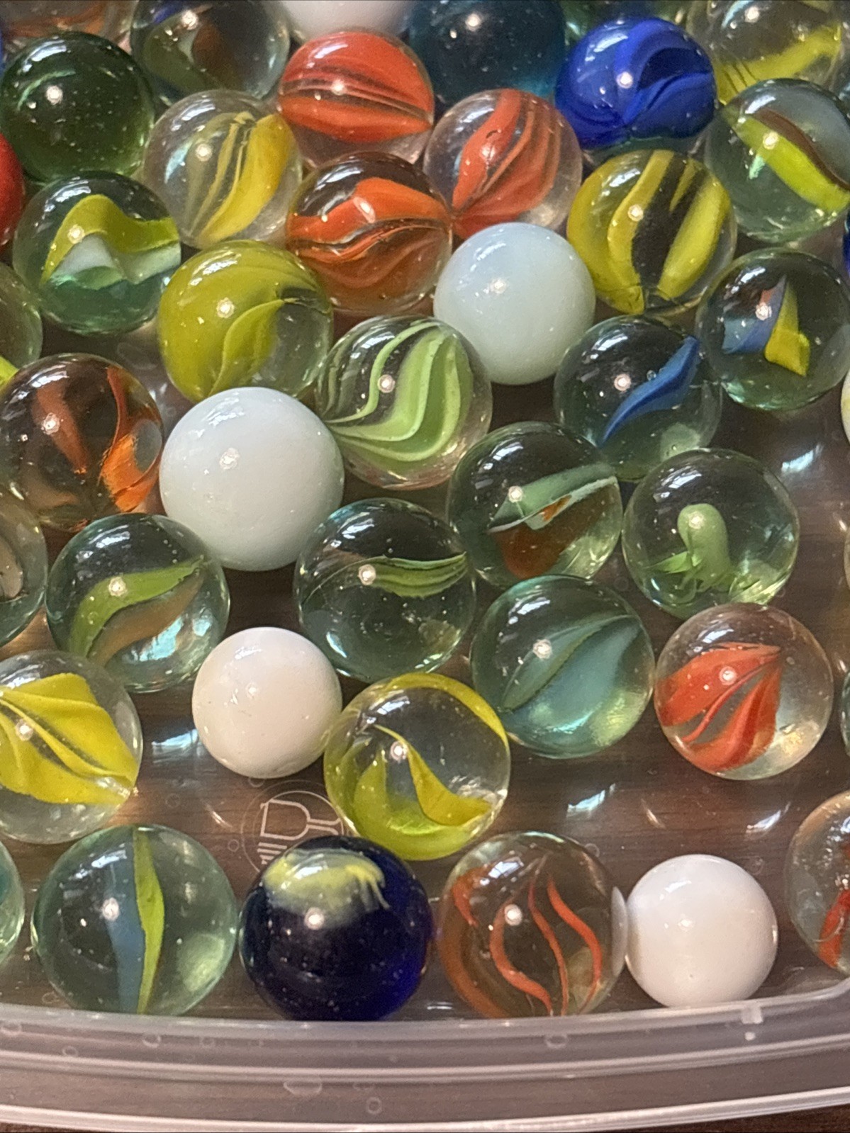 Vintage Glass Marble Lot ~80 Pieces Mixed Swirls Cat’s Eye 600g 🌈🟢