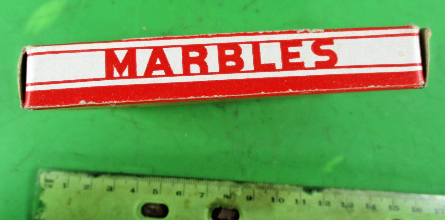 1940’s Vintage Victory Marbles Box With Original Marbles NOS OEM 40 Count