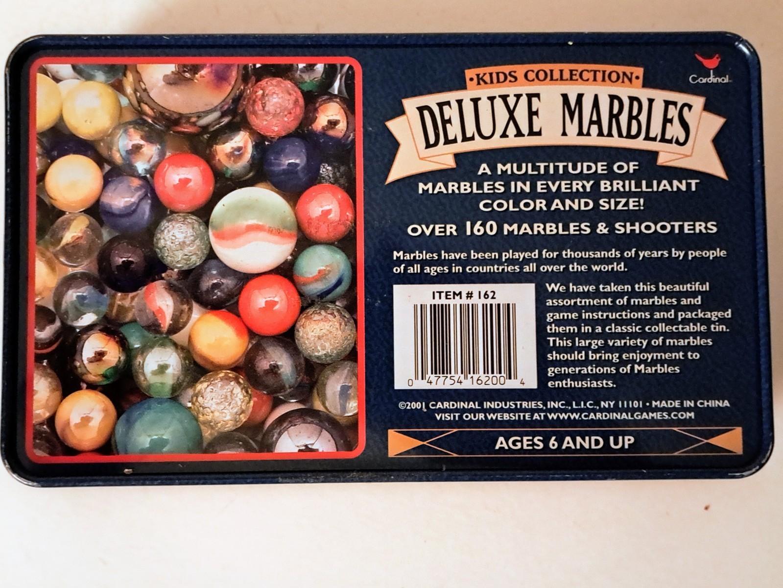 Vintage Variety of 160 Old Marbles in Collector’s Tin