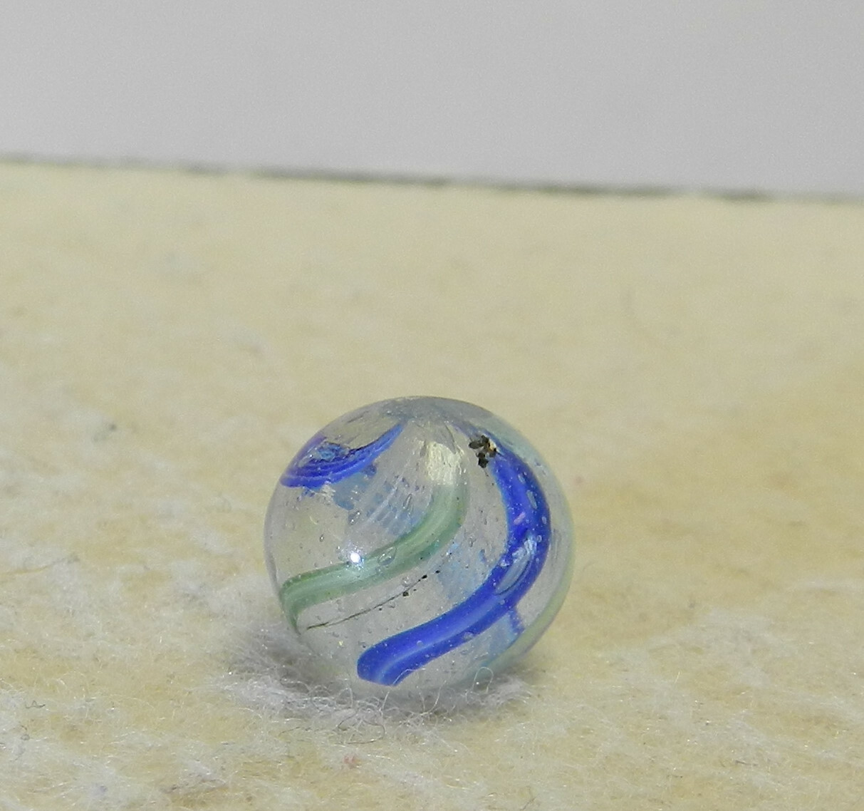 #13584m Tiny .46 Inches Peewee German Handmade Swirl Marble