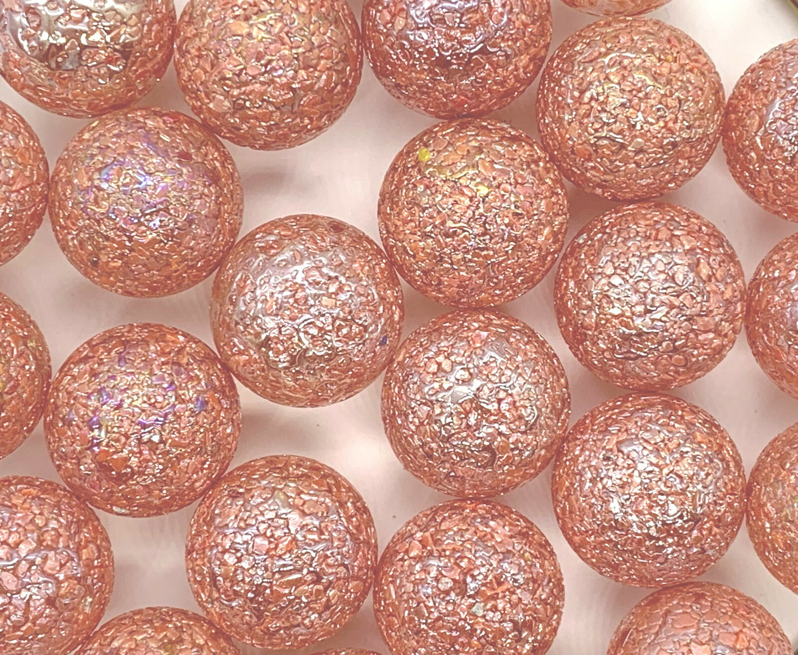 22mm Princess Glass Shooter Marbles Pack of 25 (7/8th”) Clear w Pink Frit