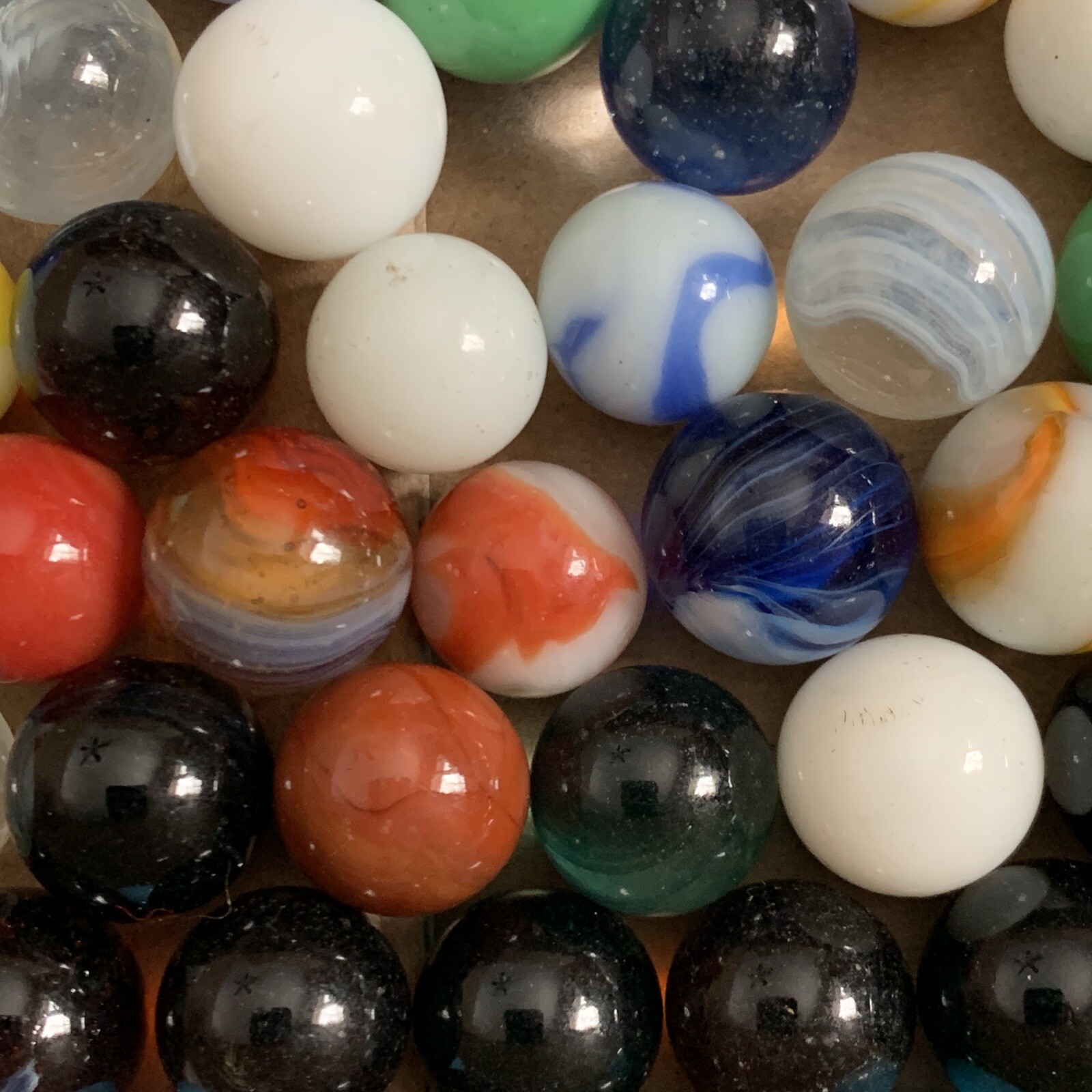 Lot of Vintage Marbles Estate Glass 130 +