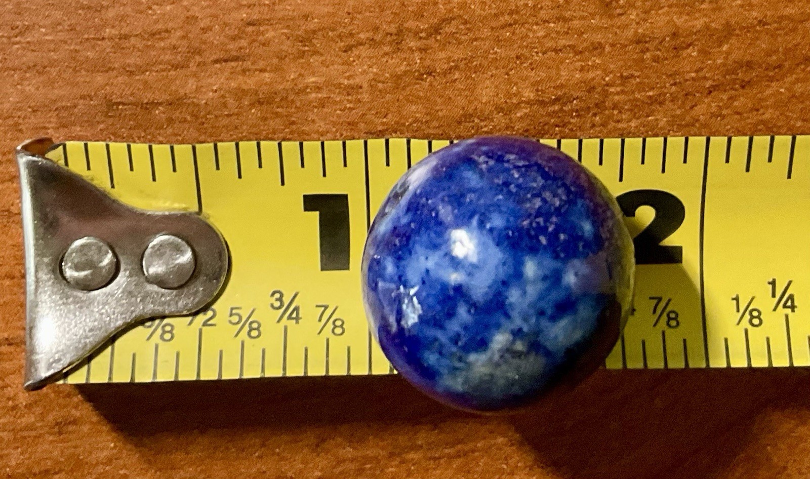 Antique 19th Century Blue Glazed Stoneware Marble Shooter Bennington Style
