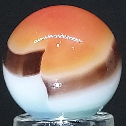 Vintage Vitro Agate “Black Lined All-Red” Marble 5/8 Inch Size Mint Condition