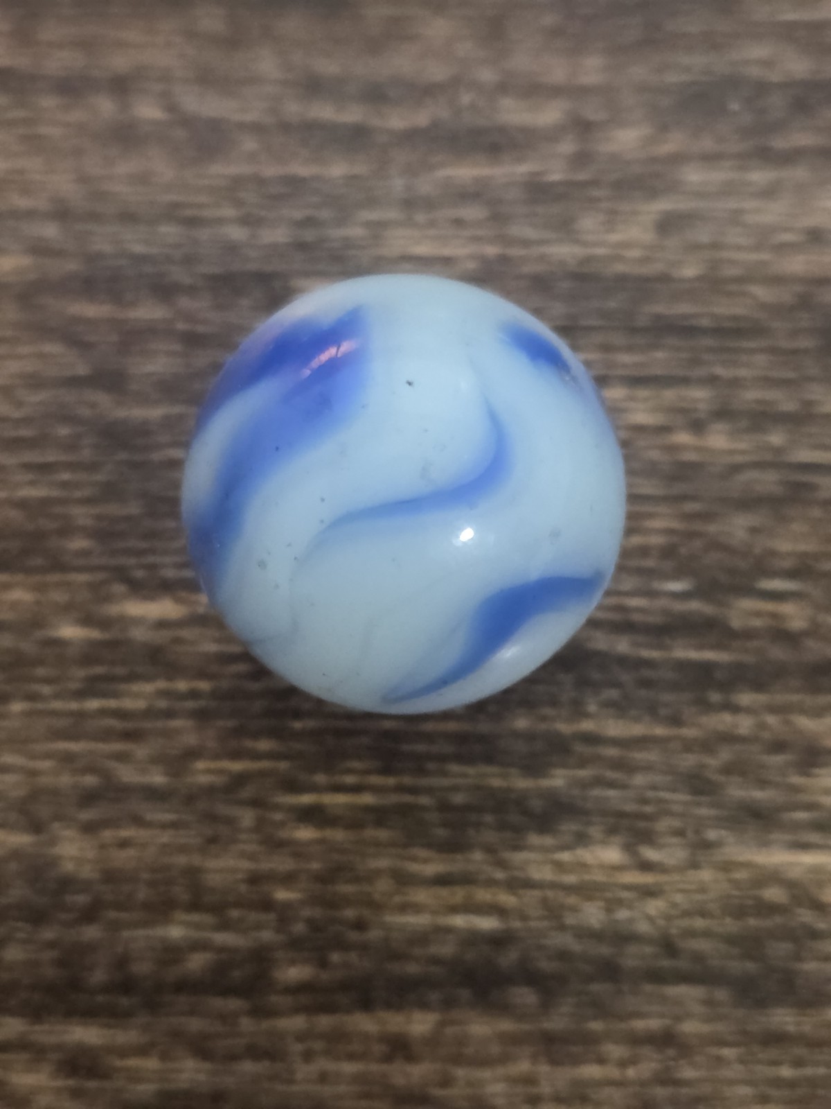 .99 Vintage Marbles – Christensen Agate Blue Swirl Bolder. .99″