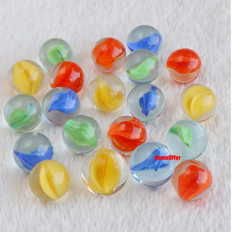 Colour Glass Marble Balls Traditional Vintage Classic Kids Toys Games Decoration