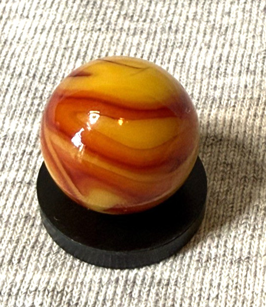 Vintage Marble – Orange-Red-Yellow Flame Dragon Swirl (?) 0.60