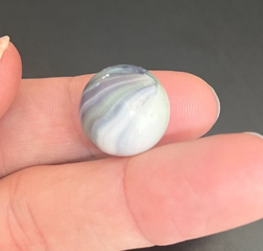 Vintage Marble Akro or Peltier? Swirl Blue Green Purple from Old Estate (#36)