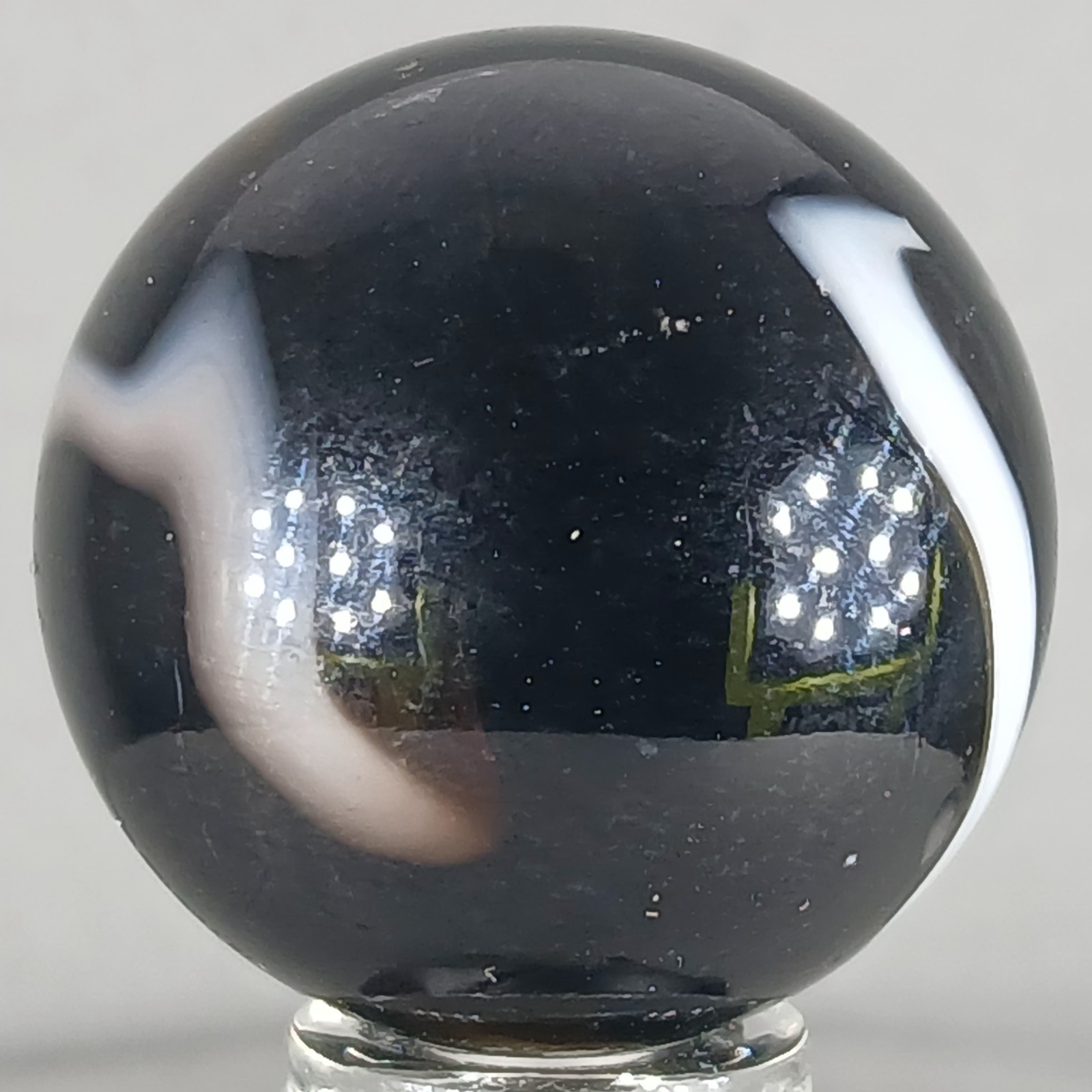 Large Vacor Zebra Marble .97 Inches Near-Mint Condition Condition