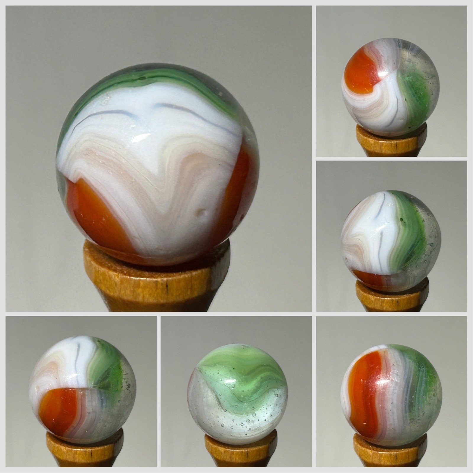 Vitro Agate Tri Lite Marble .63” NM(+)
