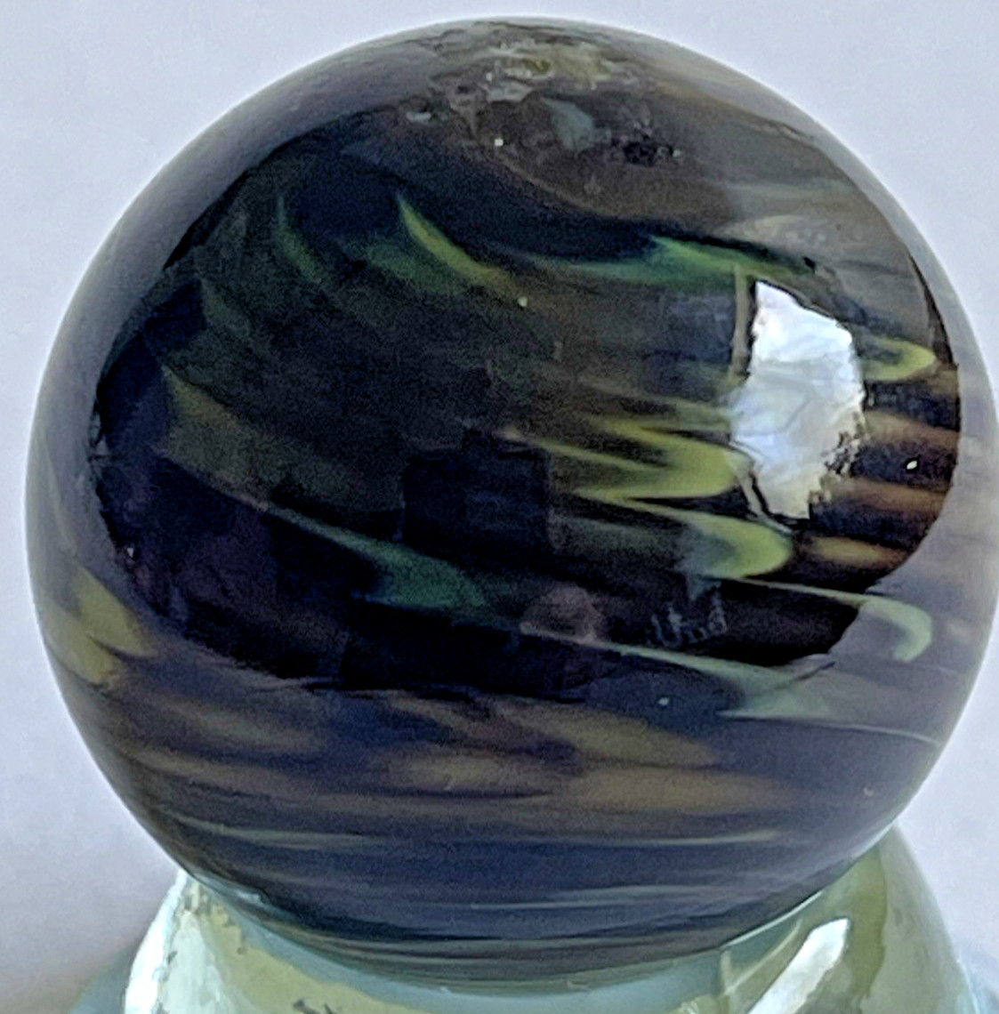 VTG 2000 EDDIE SEESE MARBLE 2nd YEAR SIGNED W/ FULL SIGNATURE 0.99″ DEEP COLORS