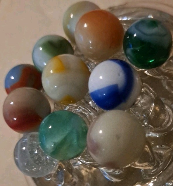 Lot Of 11 Estate Sale Marbles Mixed Colors