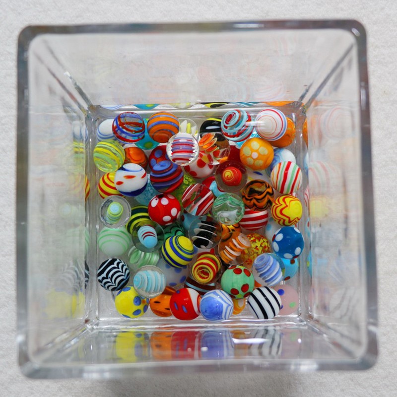 16/18mm Glass Marbles Glass Ball Beads Sphere Vase Fish Tank Decor Kids Toy Game