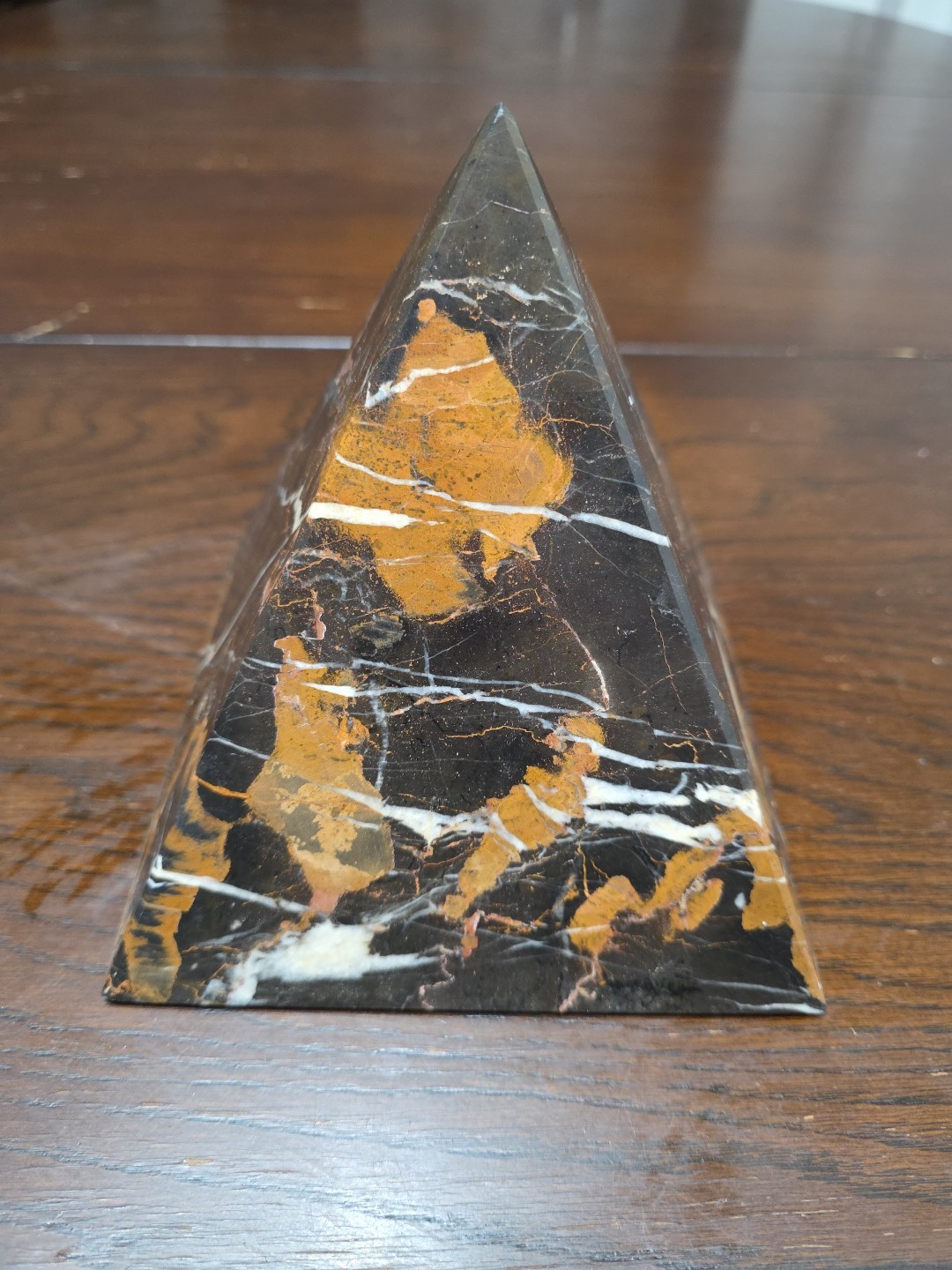 Vintage Black & Brown Marble Pyramid