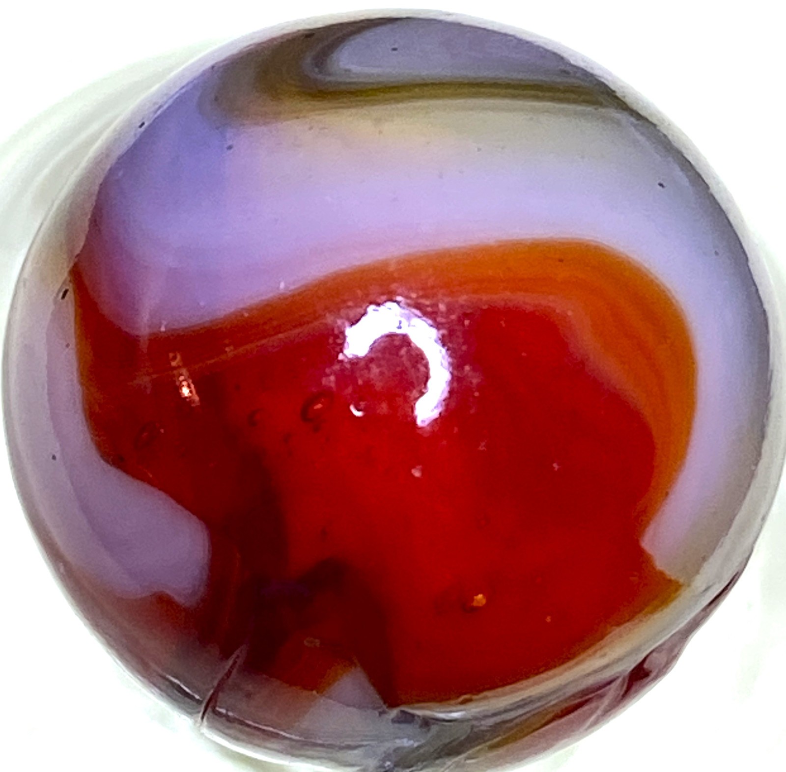 DAS/JABO CANDY APPLE JELLY RED SWIRLED SHOOTER .67″ BOX01/205