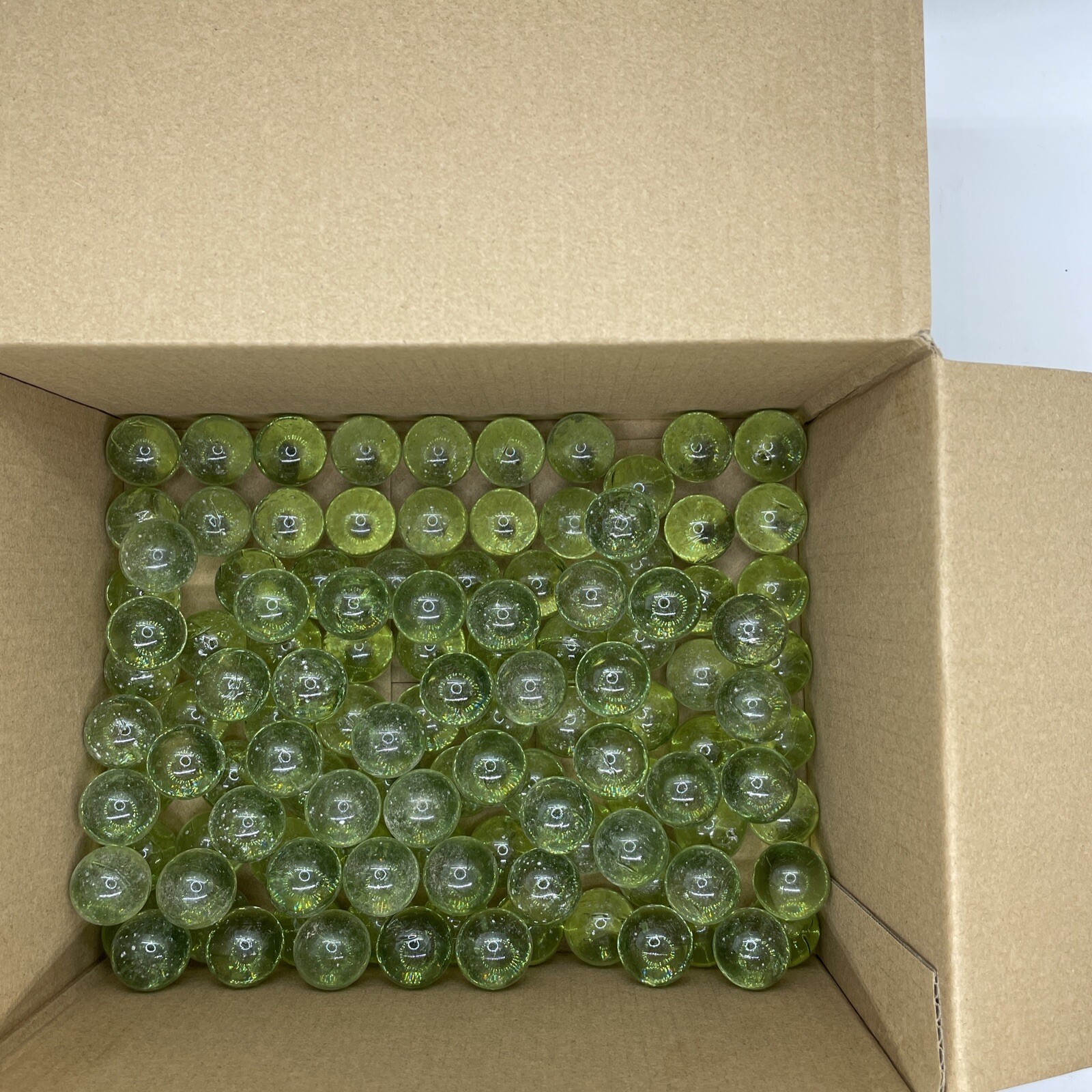 Vintage Bulk 3 Lb (117 pcs) 13/16” Glass Marbles Shooter Tumbler Aquarium Used